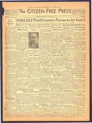 The Citizen-Free Press Newspaper January 3, 1935 kapağı