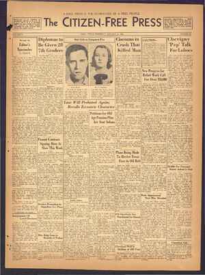 The Citizen-Free Press Newspaper January 24, 1935 kapağı
