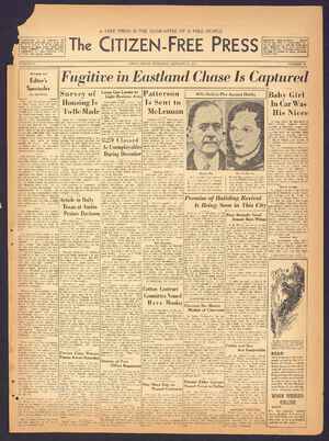 The Citizen-Free Press Gazetesi 31 Ocak 1935 kapağı
