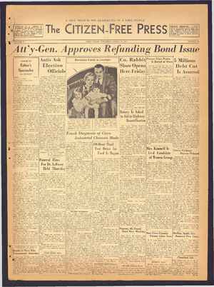 The Citizen-Free Press Newspaper March 28, 1935 kapağı
