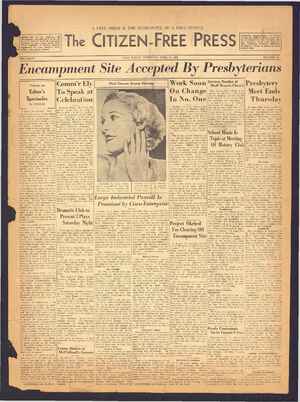 The Citizen-Free Press Newspaper April 11, 1935 kapağı