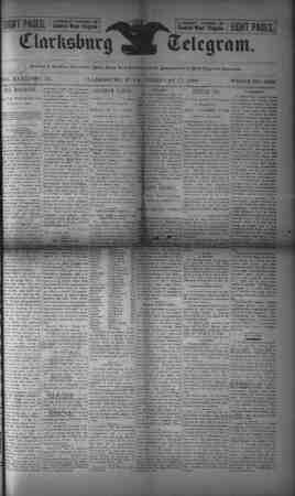 The Clarksburg Telegram Newspaper February 17, 1893 kapağı