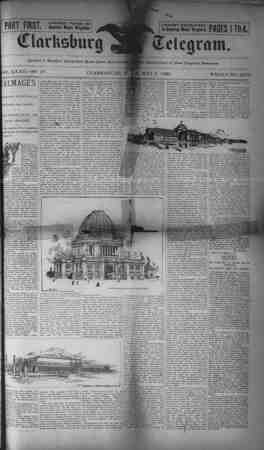 The Clarksburg Telegram Newspaper May 5, 1893 kapağı