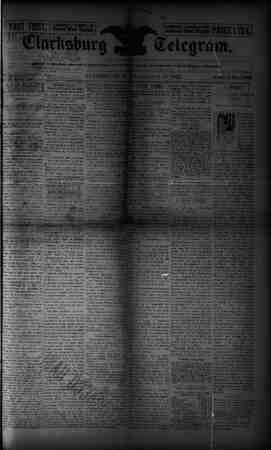 The Clarksburg Telegram Newspaper August 18, 1893 kapağı