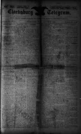 The Clarksburg Telegram Newspaper August 25, 1893 kapağı