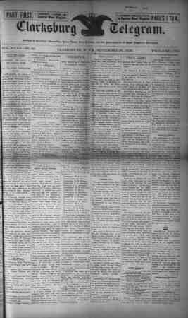 The Clarksburg Telegram Newspaper September 29, 1893 kapağı