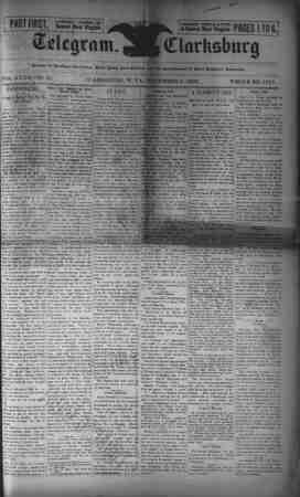 The Clarksburg Telegram Newspaper November 3, 1893 kapağı