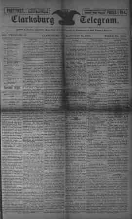The Clarksburg Telegram Newspaper August 31, 1894 kapağı