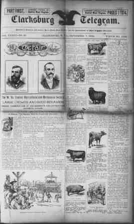 The Clarksburg Telegram Newspaper September 7, 1894 kapağı