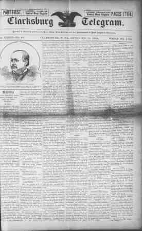 The Clarksburg Telegram Newspaper September 14, 1894 kapağı