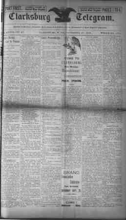 The Clarksburg Telegram Newspaper September 21, 1894 kapağı