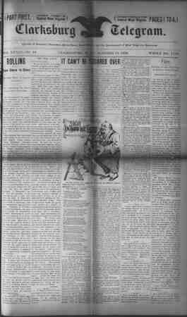 The Clarksburg Telegram Newspaper October 12, 1894 kapağı