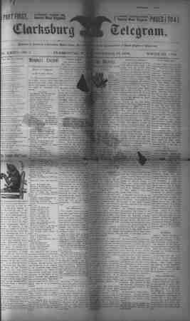 The Clarksburg Telegram Newspaper November 16, 1894 kapağı