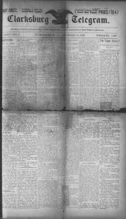 The Clarksburg Telegram Newspaper December 14, 1894 kapağı