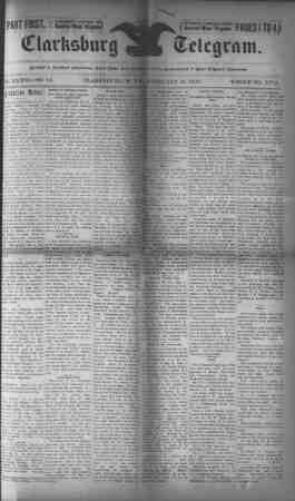 The Clarksburg Telegram Newspaper February 15, 1895 kapağı