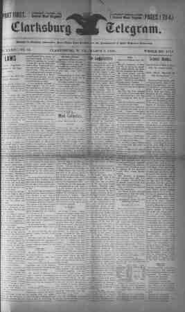 The Clarksburg Telegram Newspaper March 1, 1895 kapağı