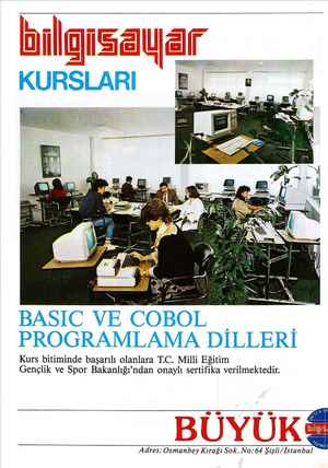    İ İ .wı.r # 4 | BERGUR ea a ( ! 4 BASIC VE COBOL — PROGRAMLAMA DİLLERİ Kurs bitiminde başarılı olanlara T.C. Milli Eğitim