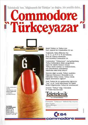  | Commodore | ! Türkçeyazar ' Ha şî'_ Şimdi Türkiye ve Türkçe için : özel, yepyeni bir Commodore G4 var: Tuşlarında, Türk...