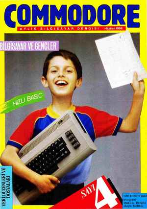 Commodore Gazetesi 1 Haziran 1986 kapağı