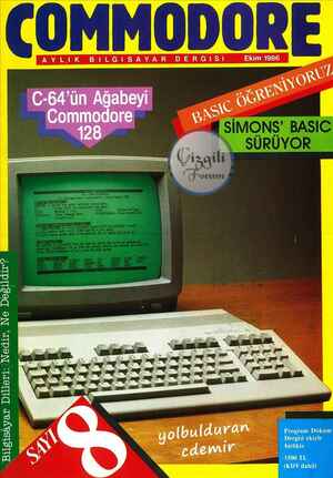 Commodore Gazetesi 1 Ekim 1986 kapağı