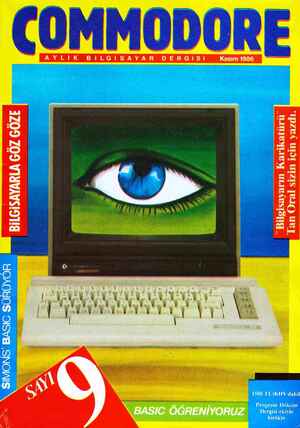 Commodore Gazetesi 1 Kasım 1986 kapağı