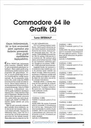    Commodore 64 ile Geçen bölümümüzde, bit ve byte seviyesinde işlem yapmanın ana hatlarını görmüştük. Artık grafik...
