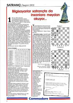  SATRANÇ /Begüm ERCE 9BA ve 1985 yıllarında mikrobilgisayarlararası yapılan şampiyonalarda dünya şompıvonu olan Mephisto,...