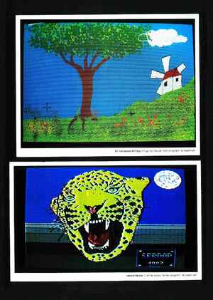  Kır manzarası-Afif Say Amiga'da Deluxe Paint programı ile yapılmıştır Leopar-Serdar C-64'de Kocala Painter programı ile...