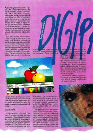  Amiga’da görünen resimlerin çoğu 320 x 200.noktacık (pixel) ve 32 renk olarak çizilmiştir (320 x 200 çözünür- lük C-64'de de