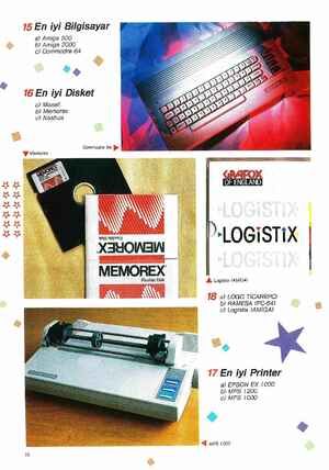    En iyi Bilgisayar a) Amiga 500 b) Amiga 2000 c) Commodre 64 .. En iyi Disket a) Maxell b) Memorex c) Nashua W Memorex h Ğ )