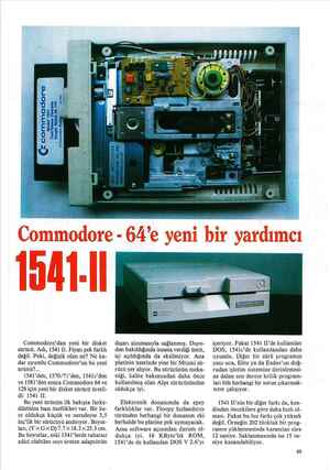     iMoödel 1541 commaoadore Tesi/Demo Disketle Sirigte Sided 48 TPi - -. C Si Com"'ıiıı'o'r - 64'e A Toğtlı Commodore'dan...