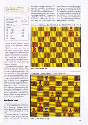  Beyaz (Gligoric) : Şc4,Pb,4 (2) Siyah (Fischer) : Şec8 (1) Siyah oynar ve berabere olur 5. problemin çözüm süreleri: Art of