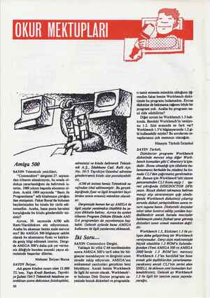    Amiga 500 SAYIN Teleteknik yetkilileri, “Commodore” dergisini 27. sayısın- dan itibaren almaktayım, bu arada ol- dukça...
