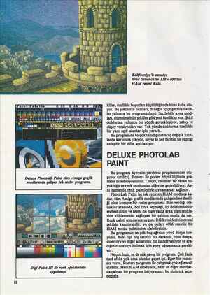    Detuxe Photolab Paint tüm Amiga grafik modlarında çalışan tek resim programı. Kailfomlya’k sanatçı Brad Sehench'in 320 x
