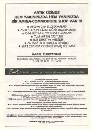    ARTIK SİZİNDE HEM YAKININIZDA HEM YANINIZDA BİR AMIGA-COMMODORE SHOP VAR !!! * A500 ve C-64 BİLGİSAYARLARI * A500 İŞ, OYUN,