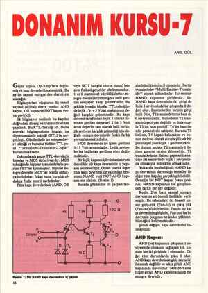  Geçcn sayıda Op-Amp'lara değin- miş ve bazı devreleri incelemiştik. Bu ay ise sayısal entegre devrelerini ele Z....