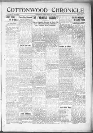 Cottonwood Chronicle Newspaper October 5, 1917 kapağı