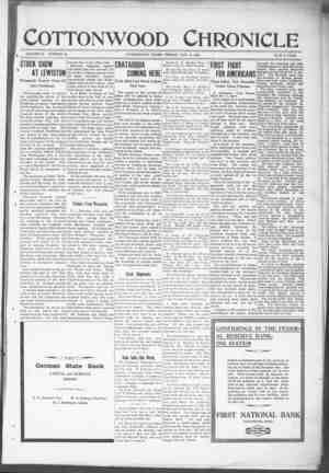 Cottonwood Chronicle Newspaper November 9, 1917 kapağı