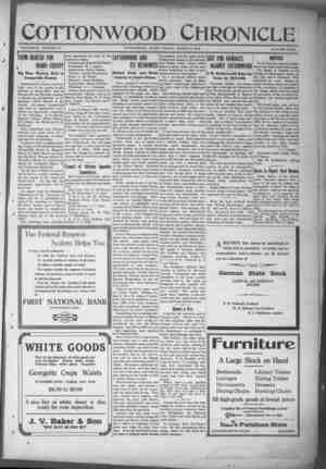 Cottonwood Chronicle Newspaper March 8, 1918 kapağı