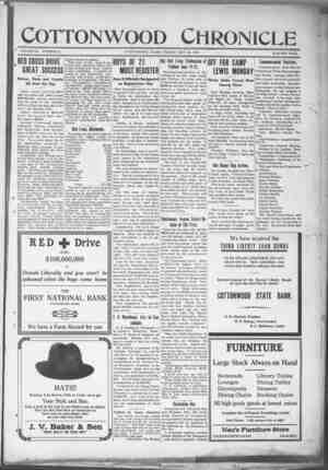 Cottonwood Chronicle Newspaper May 24, 1918 kapağı