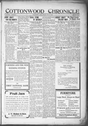 Cottonwood Chronicle Newspaper July 12, 1918 kapağı