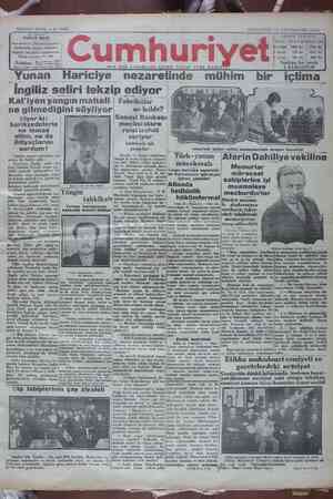 Cumhuriyet Gazetesi 26 Ocak 1929 kapağı