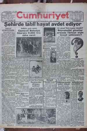Cumhuriyet Gazetesi 7 Şubat 1929 kapağı