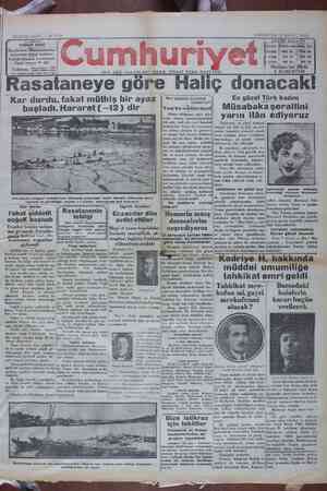 Cumhuriyet Gazetesi 9 Şubat 1929 kapağı