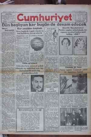 Cumhuriyet Gazetesi 22 Şubat 1929 kapağı
