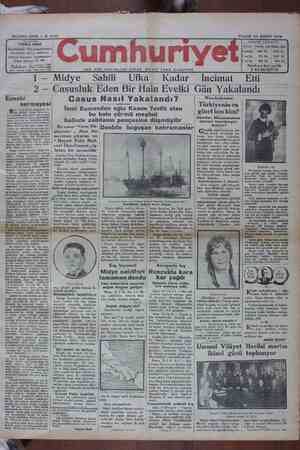 Cumhuriyet Gazetesi 24 Şubat 1929 kapağı