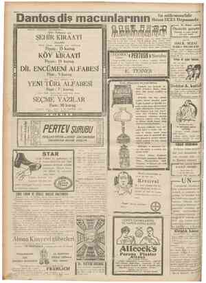    2 amhuriyet mere 28 Şubat 1929 İİ. : 7 - Dantosdiş macunlarının e | ıhsan «e»: Dr. İöksürük şurubu N ime ve yg darlığı...