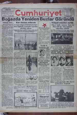 Cumhuriyet Gazetesi 3 Mart 1929 kapağı