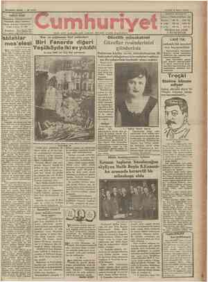 Cumhuriyet Gazetesi 8 Mart 1929 kapağı