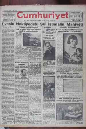 Cumhuriyet Gazetesi 24 Mart 1929 kapağı